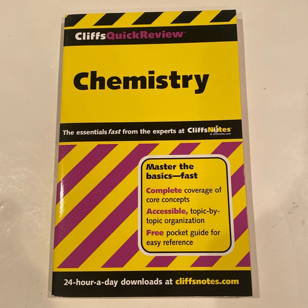 NWT “Cliffs Quick Review, Chemistry,” Softcover